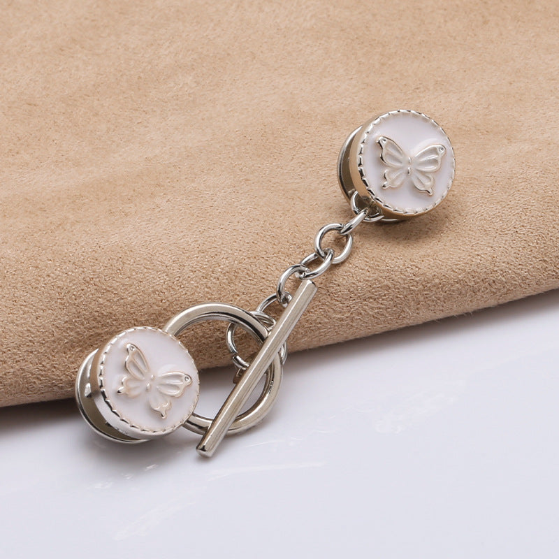 sterling silver 18k gold plated Freshwater pearl beads clasp accessory DIY mountings Trendy Jewelry wholesale-290