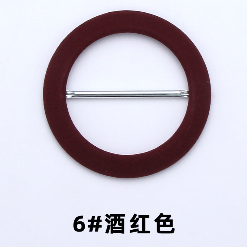 35mm 42mm 50mm Scarf Slide Opening Round Metal Buckles Crafts Ribbon T-Shirt Slider Colorful Fabric Covered Belt Buckle Kit-291