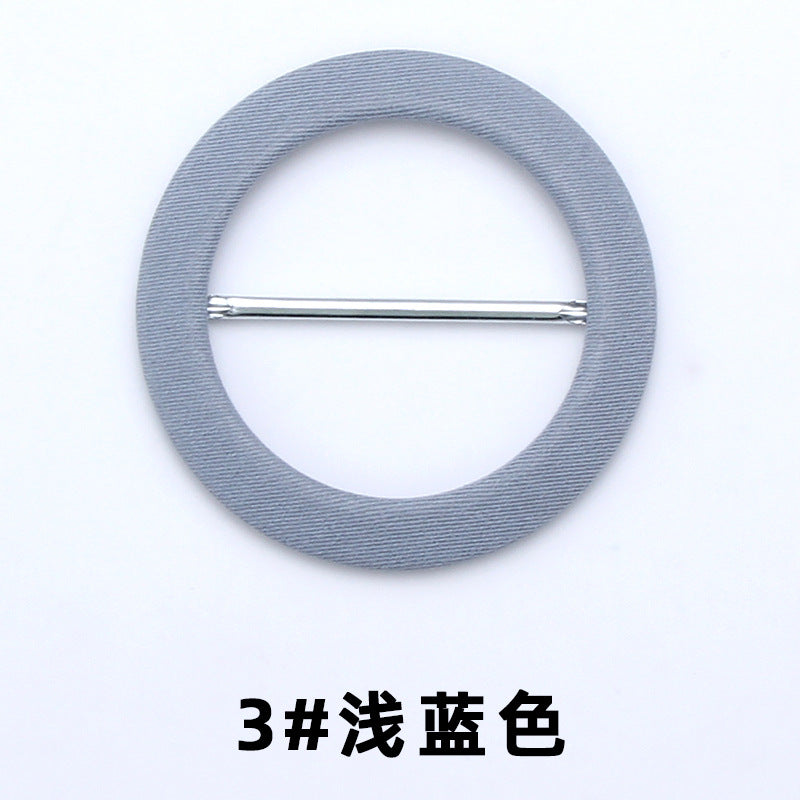 35mm 42mm 50mm Scarf Slide Opening Round Metal Buckles Crafts Ribbon T-Shirt Slider Colorful Fabric Covered Belt Buckle Kit-291