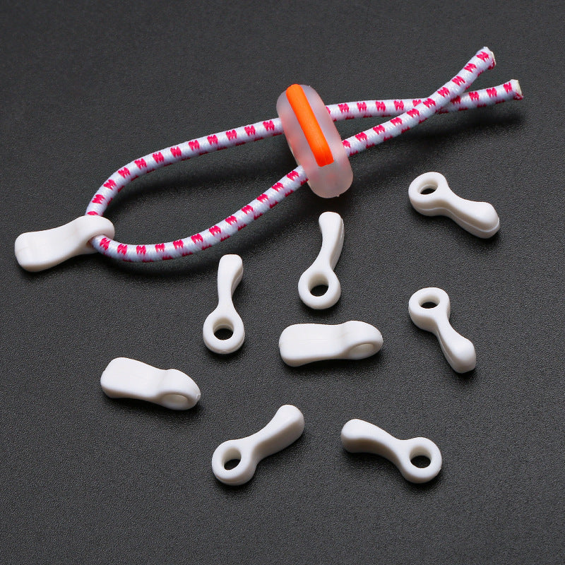 Mini Plastic 3mm Bell Cord lock Hanging Bell Tail Hook Cord Stopper Buckle For Zipper bag clothes ope closing rope accessories-295