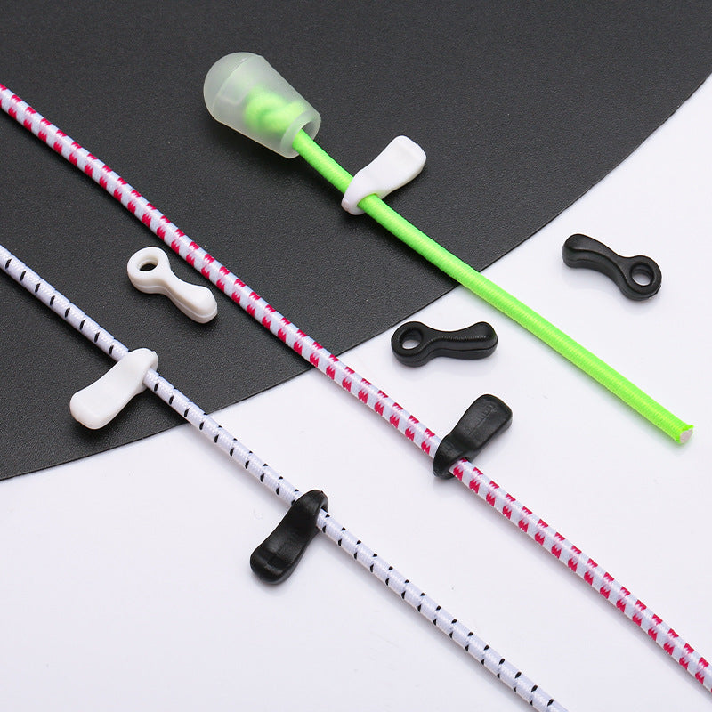 Mini Plastic 3mm Bell Cord lock Hanging Bell Tail Hook Cord Stopper Buckle For Zipper bag clothes ope closing rope accessories-295