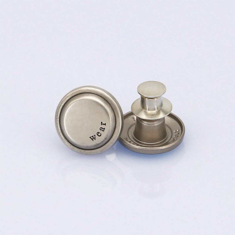 Wholesale Adjustable Jeans Button Pins Pant Waist Tightener No Sew Jean Button Pins for Pants Clothing Button Accessories-296