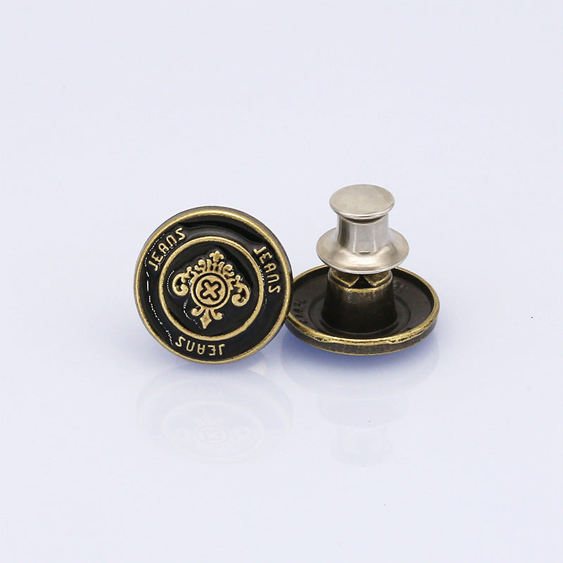 Wholesale Adjustable Jeans Button Pins Pant Waist Tightener No Sew Jean Button Pins for Pants Clothing Button Accessories-296