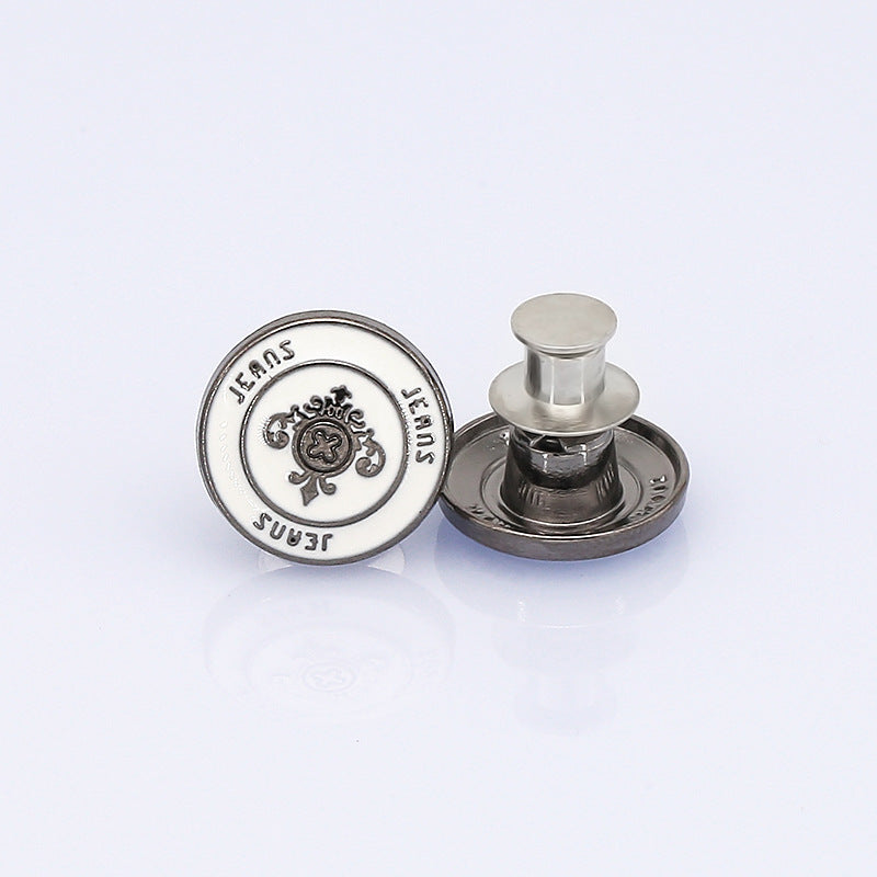 Wholesale Adjustable Jeans Button Pins Pant Waist Tightener No Sew Jean Button Pins for Pants Clothing Button Accessories-296