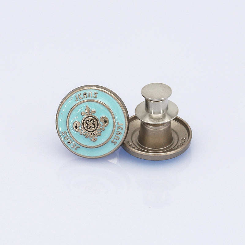 Wholesale Adjustable Jeans Button Pins Pant Waist Tightener No Sew Jean Button Pins for Pants Clothing Button Accessories-296