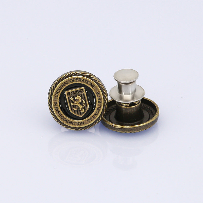 Wholesale Adjustable Jeans Button Pins Pant Waist Tightener No Sew Jean Button Pins for Pants Clothing Button Accessories-296