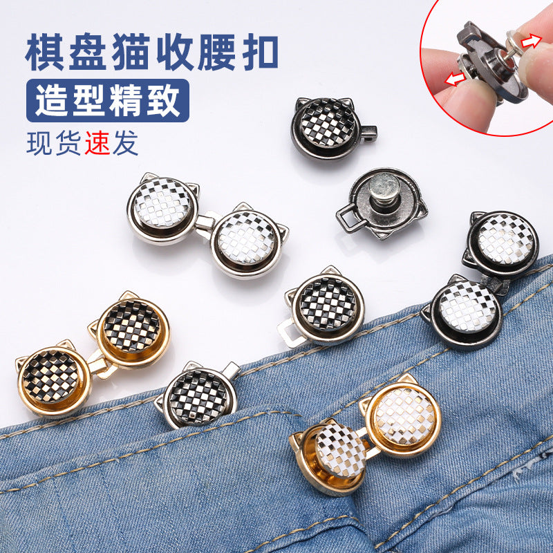 Nail suture free gold mesh head to button detachable adjustable magic pants waist greatly reduced-299