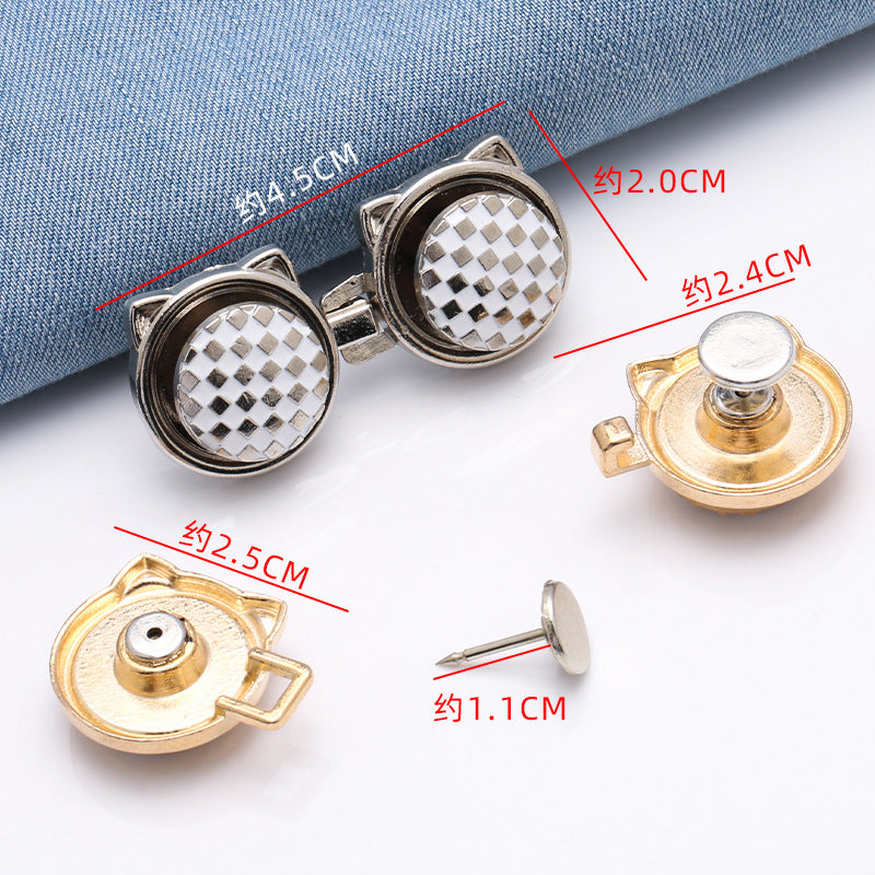 Nail suture free gold mesh head to button detachable adjustable magic pants waist greatly reduced-299