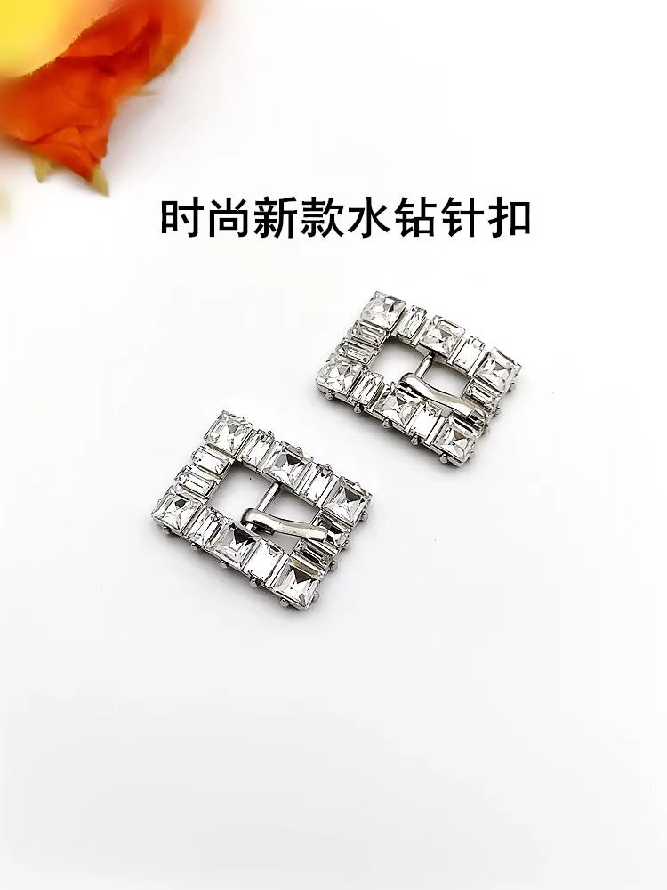 New Crystal Diamond Gem Hole Shoe Ladies Accessories Shoes Designer Charms Decorative Buckle Luxury Shoe Charms-22