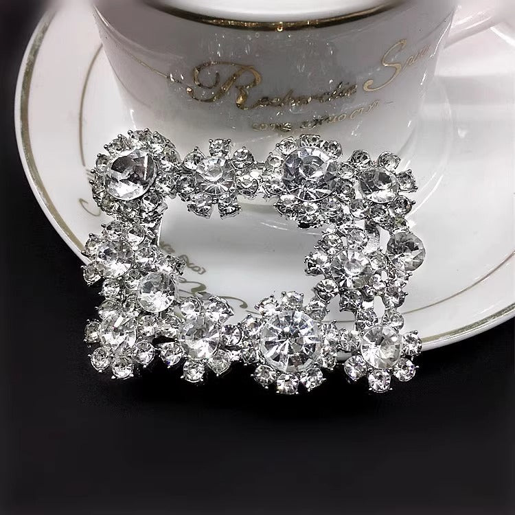 Fashion Strass Rhinestone Metal Shoe Accessories Ornament for Women High Heel Decoration-80