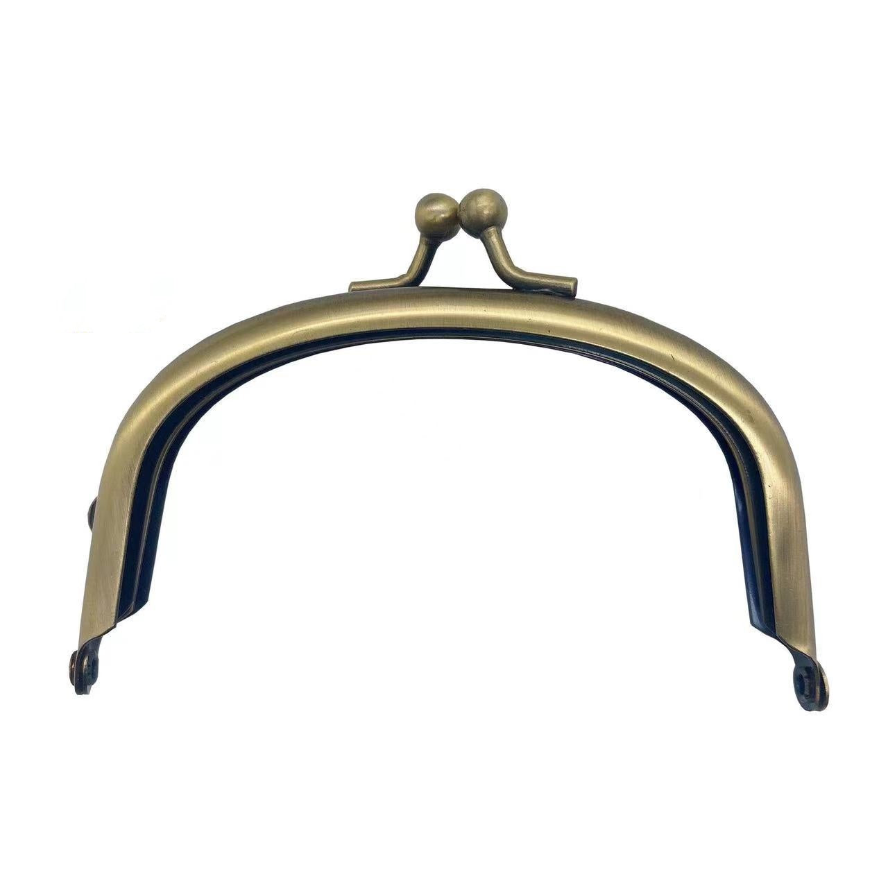 Factory Wholesale Brush Anti Brass Semi-Circle Metal Purse Frame 15*6.3cm DIY Hardware Accessories Bag Part for Handbags-80