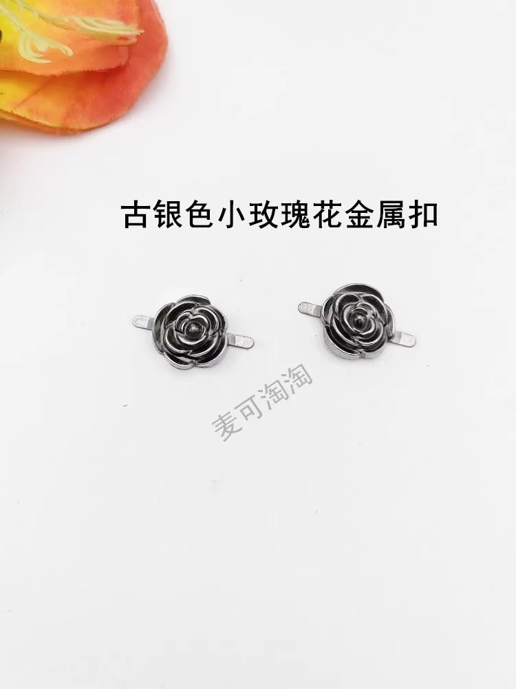 Small Metal Rhinestone Shoe Buckles Upper Side Decorative Shoe Tag for Shoe Hook Accessories-17