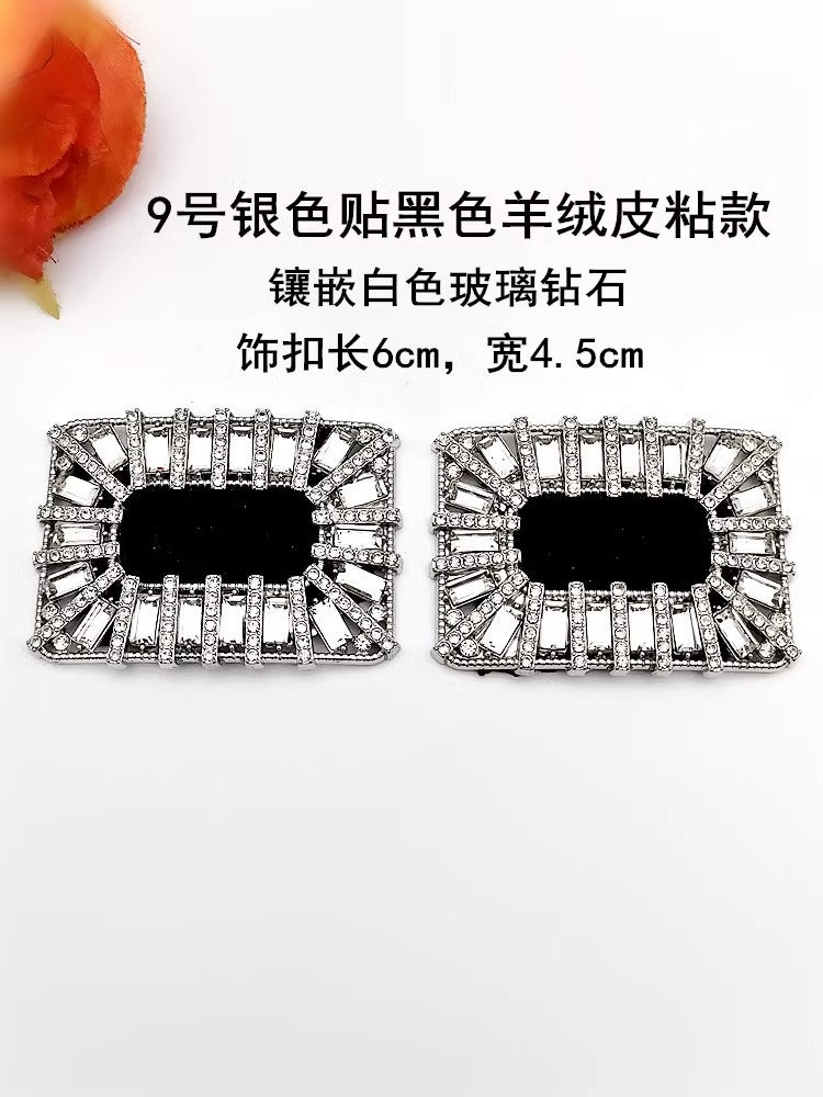 Shiny Crystal Shoe Buckle Metal Buckle for for Women's Shoe-4