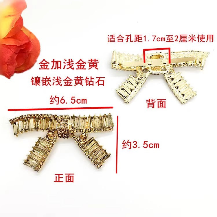 Luxury Full Diamond Initial Letter buckle for shoes Trendy Shiny Rhinestone Alphabet Wholesale-126