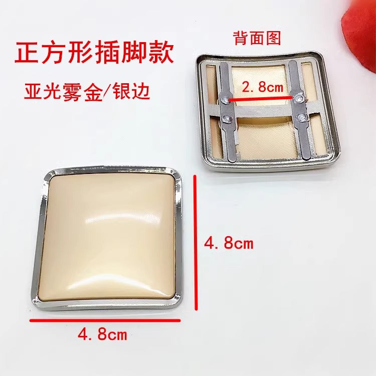 Square zinc alloy simple and elegant shoe buckle for women's shoes-116