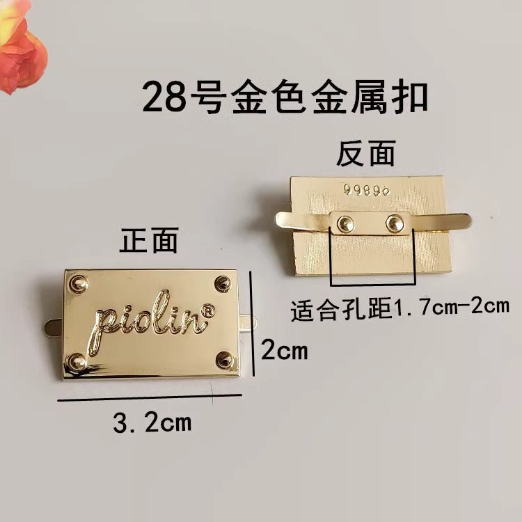 Women's Shoes with Decorative Metal Shoe Label Accessories Upper Shoe Buckle Hook-2