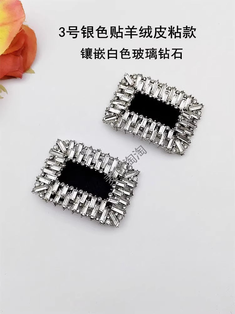 Factory Supply Lady Shoe Accessories Rhinestone Shoe Buckle Shoe Clips-155