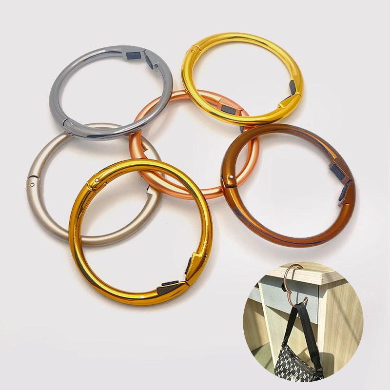 Fashion Collection Multi-function Portable Hanger Zinc Alloy Metal Bracelet Purse Hook Clip Instant Hand Bag hangers with logo-3