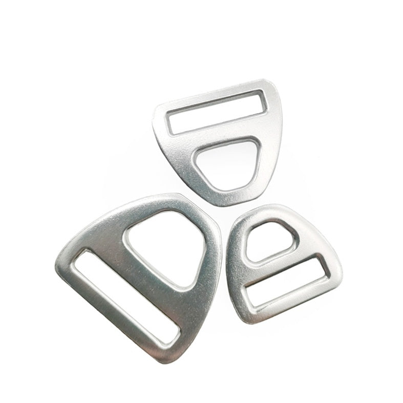 Aluminum metal engraved buckle dog collar triangle belt buckles-3