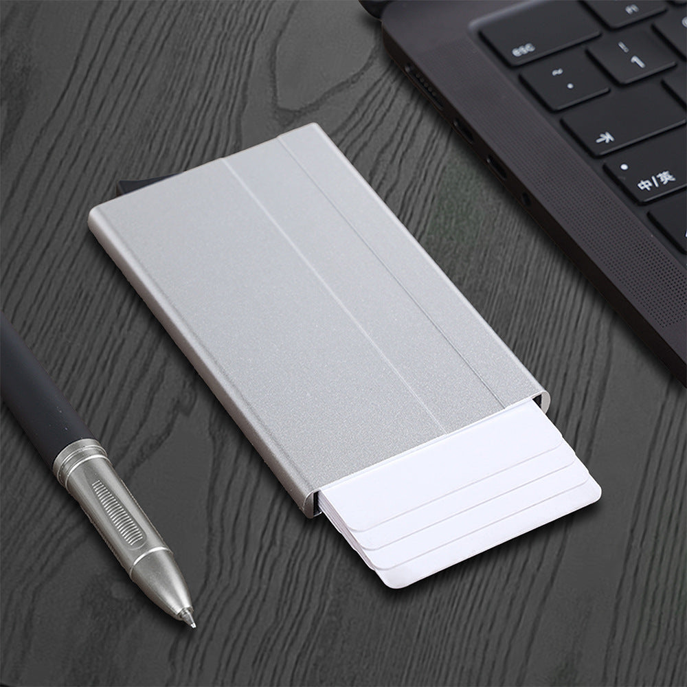 Minimalist Slim Credit Card Holder Business Band Card Case Wallet Men Coin Purse Aluminum RFID Card Holder Wallet