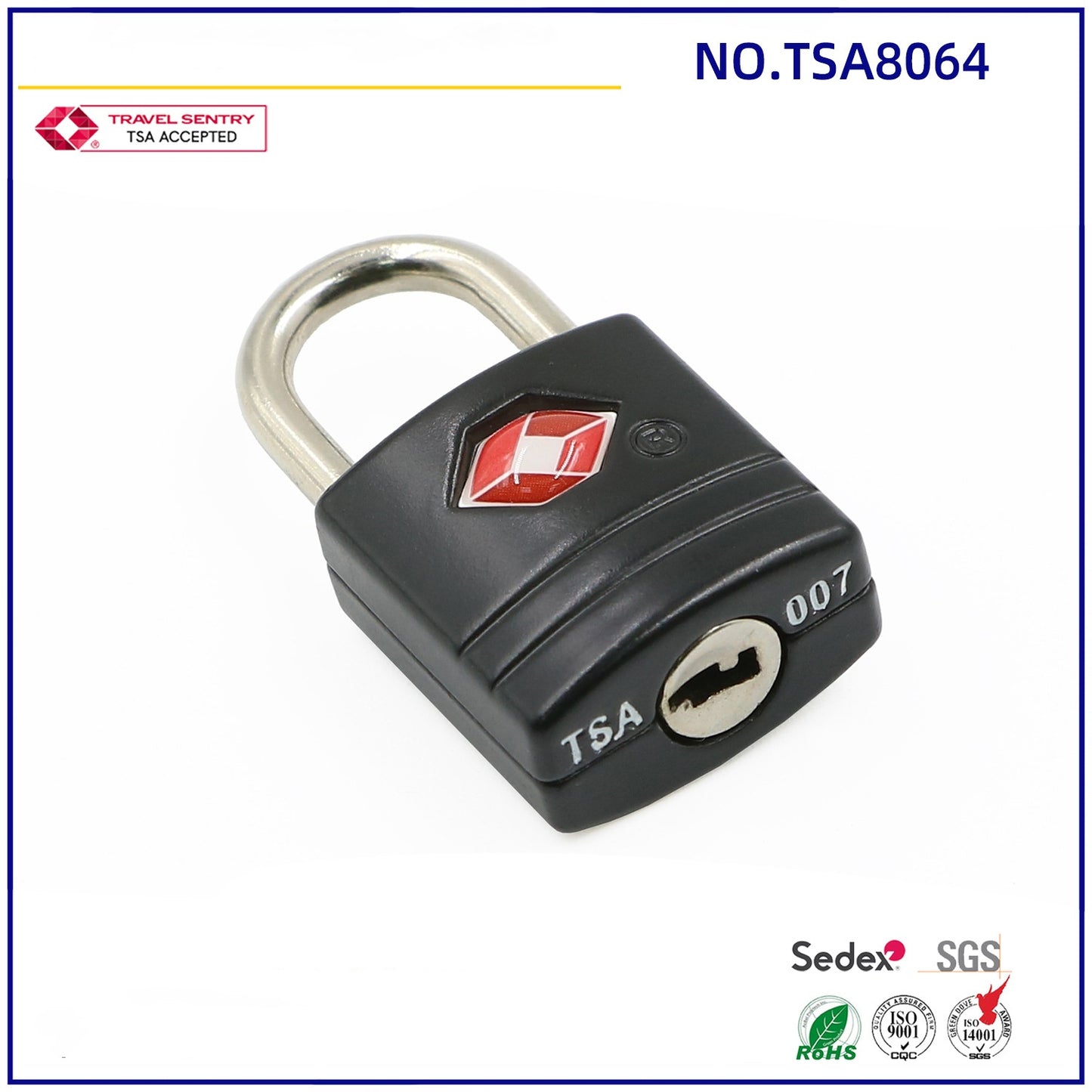 High quality 1 tsa approved handbag luggage key lock TSA padlock-3