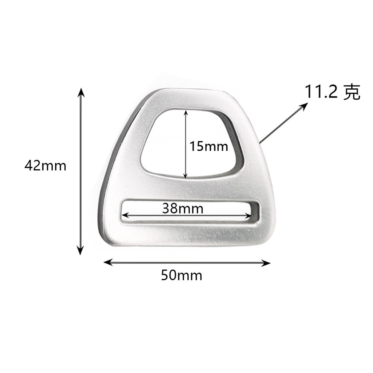 Aluminum metal engraved buckle dog collar triangle belt buckles-3