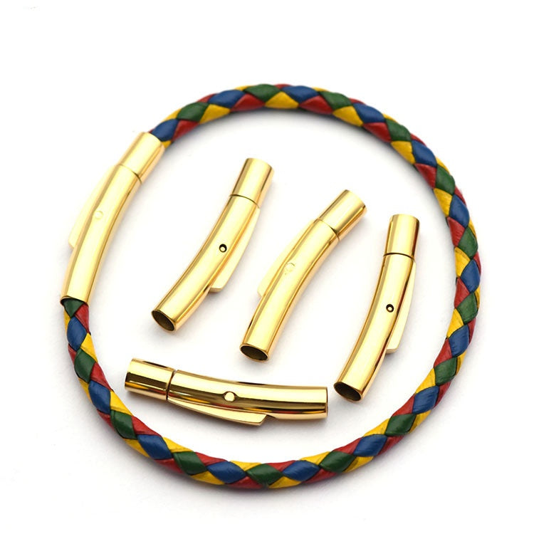 Hook Clasps Box Lock Consult customer service to get accurate preferential prices! Place of Origin: Fujian, China Bracelet Beaded Magnetic Magnet Men Bead Leather Cord Clasp Stainless Steal-3
