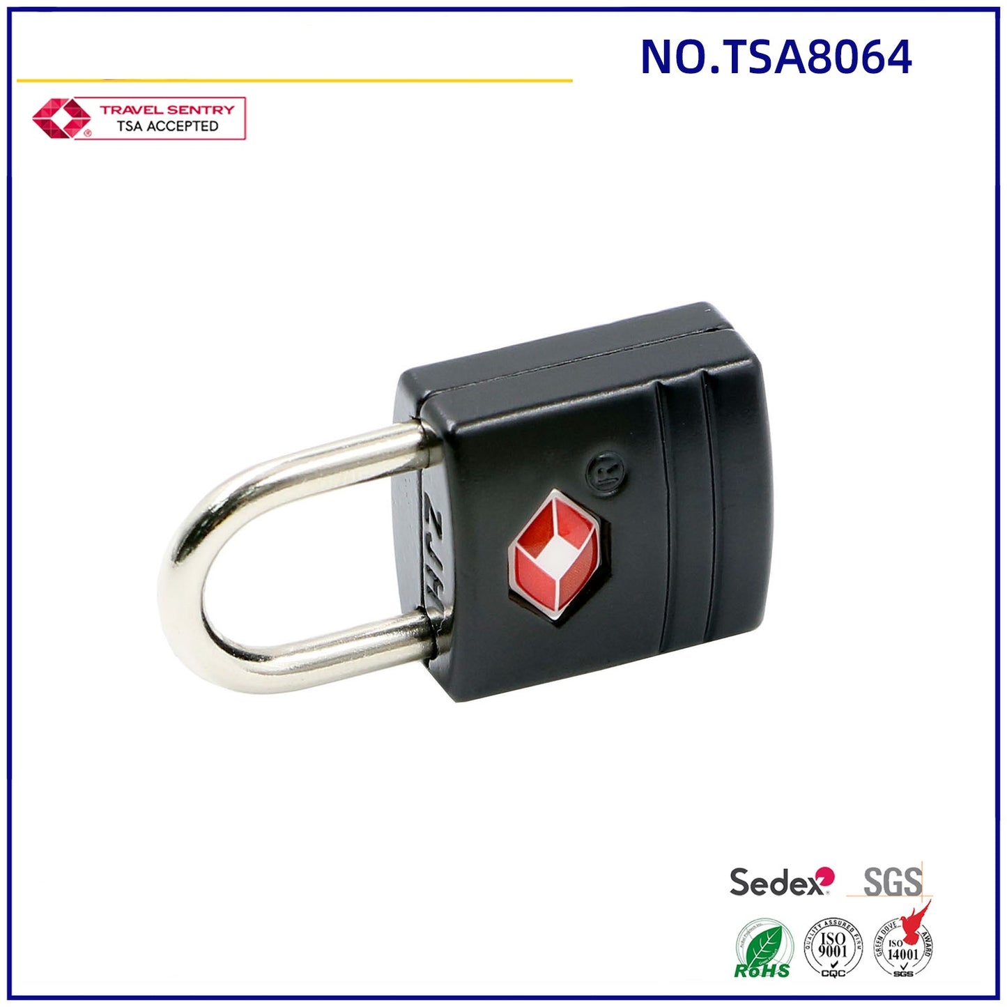 High quality 1 tsa approved handbag luggage key lock TSA padlock-3