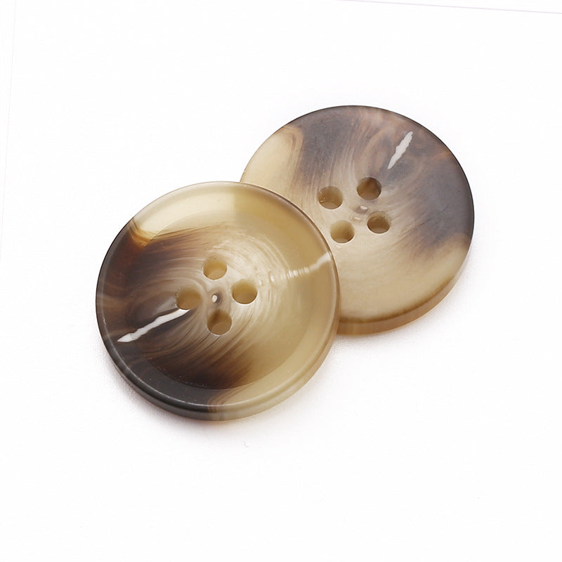 Resin Round Pattern Four-eye Sewing on Garment Buttons Shirt Fabric Storage Box Hand-stitched Clothing Coat Suit Buttons-3
