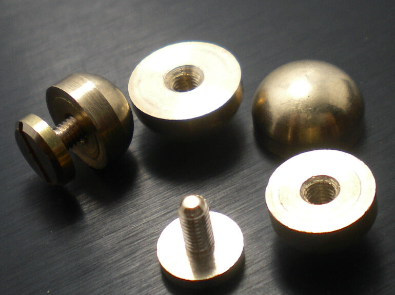 Brass material Round Head Button Screw Leather Craft Mushroom Head Screw Bag Rivet Brass Pacifier Nail brass monk's head-30