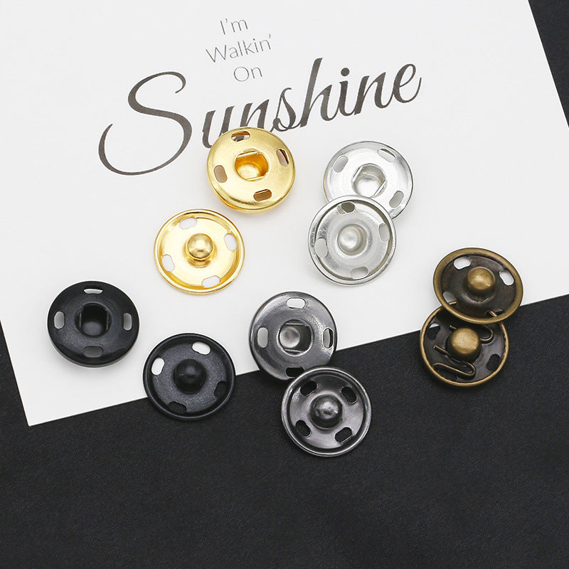 Wholesale Round Children's Underwear Hidden Button Invisible Hand Sewn Metal Button Clothes Button0-30