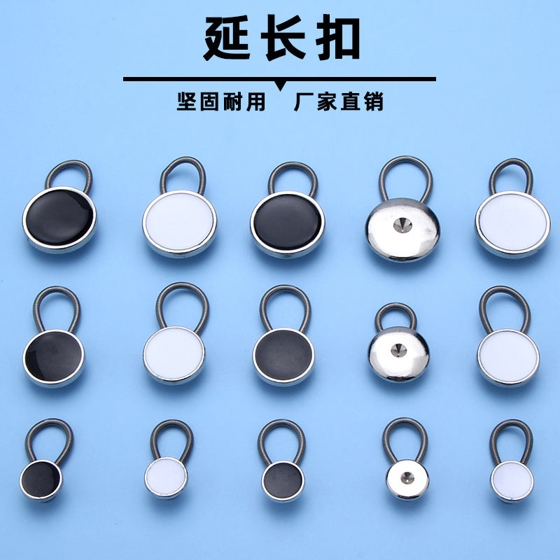 10 mm 15 mm 19 mm metal extended push spring button pants waist extender button for pants-302