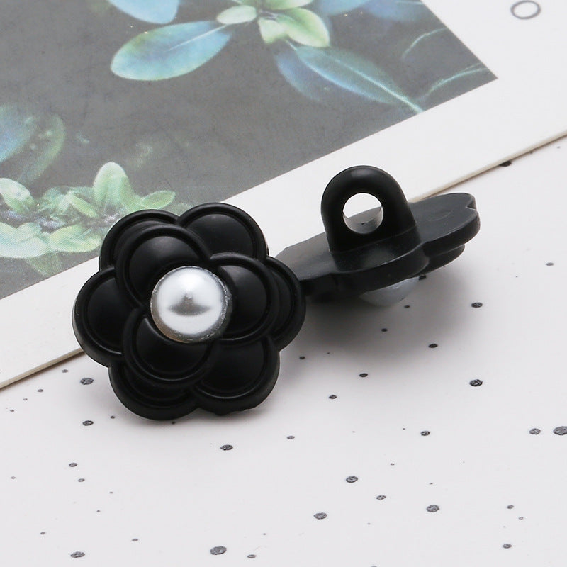 Colorful flower resin buttons pearl fragrance clothing decoration buttons sweater coat cardigan plastic hand sewing buttons-305