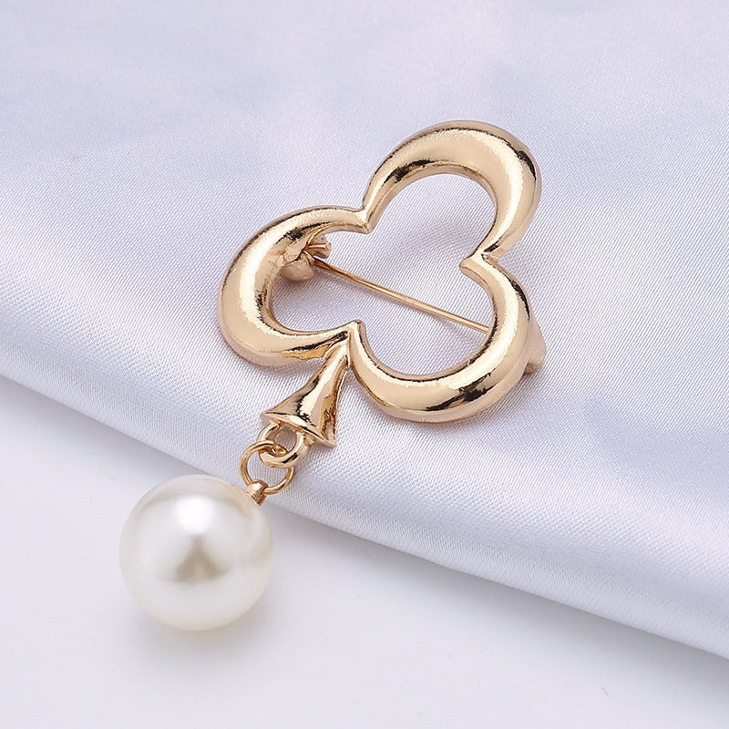 Butterfly Pearl Anti-Exposure Brooch High-Quality No-Sew Shirt Button-308