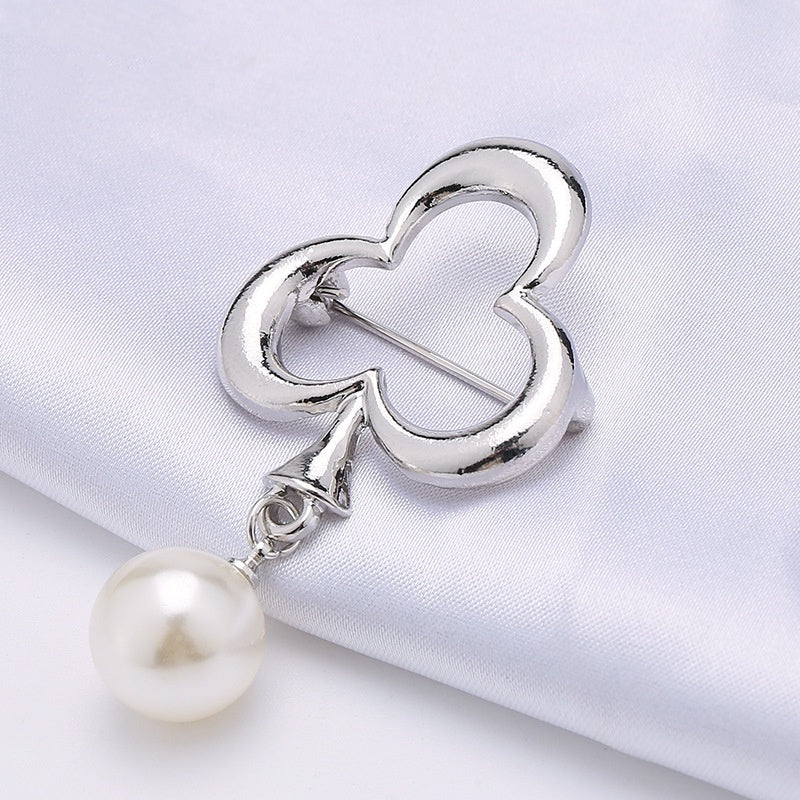 Butterfly Pearl Anti-Exposure Brooch High-Quality No-Sew Shirt Button-308