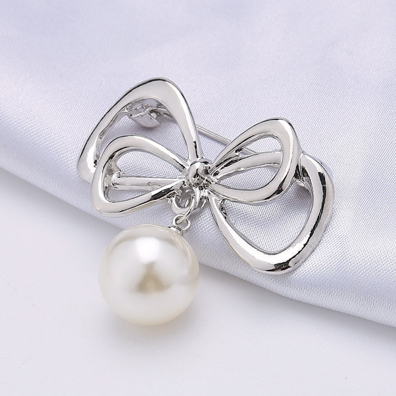 Butterfly Pearl Anti-Exposure Brooch High-Quality No-Sew Shirt Button-308
