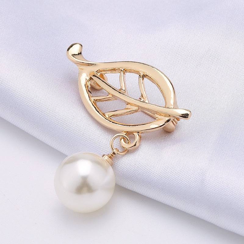 Butterfly Pearl Anti-Exposure Brooch High-Quality No-Sew Shirt Button-308