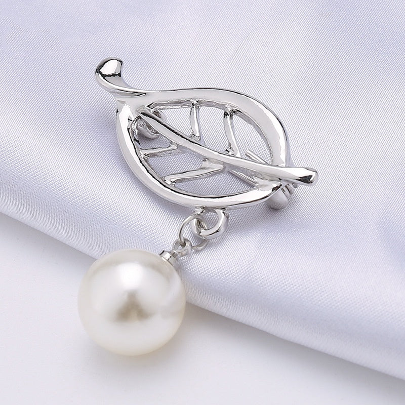 Butterfly Pearl Anti-Exposure Brooch High-Quality No-Sew Shirt Button-308