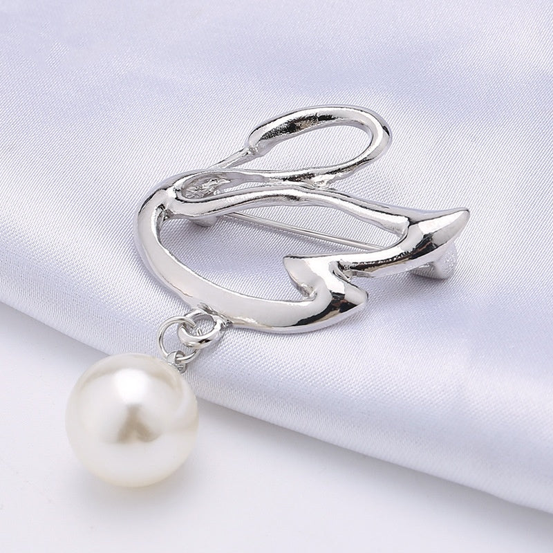 Butterfly Pearl Anti-Exposure Brooch High-Quality No-Sew Shirt Button-308