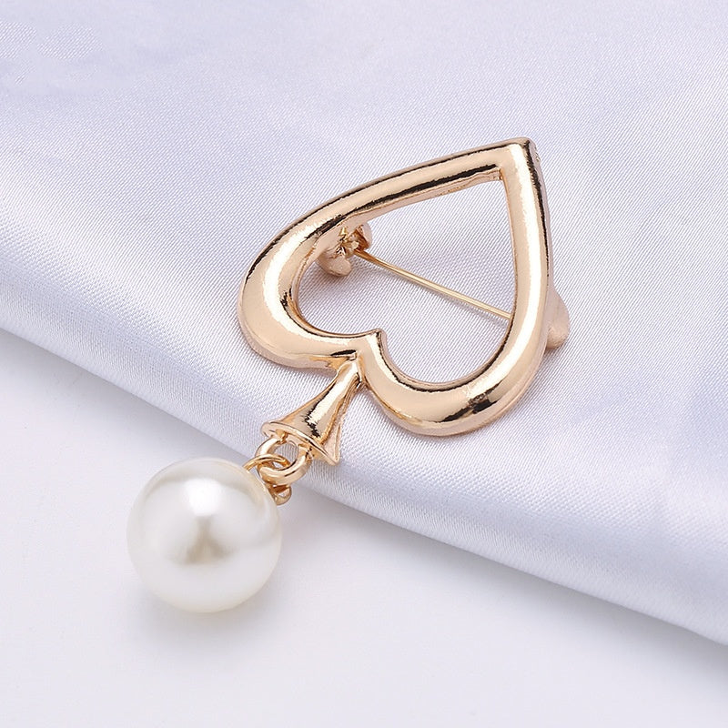 Butterfly Pearl Anti-Exposure Brooch High-Quality No-Sew Shirt Button-308