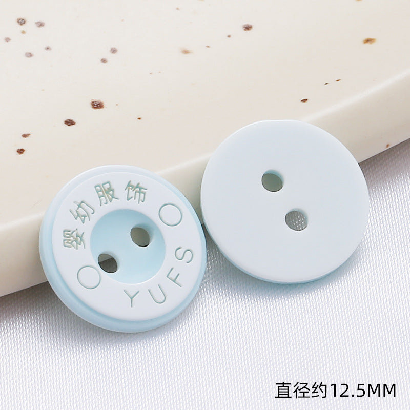 Diy Bear Head Children's Clothes Buttons Candy Color Colorful Two Hole Resin Cartoon Buttons-31