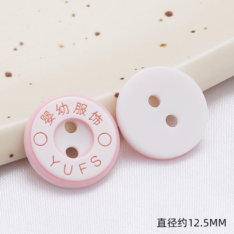 Diy Bear Head Children's Clothes Buttons Candy Color Colorful Two Hole Resin Cartoon Buttons-31