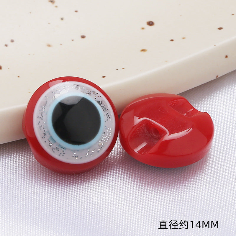 Diy Bear Head Children's Clothes Buttons Candy Color Colorful Two Hole Resin Cartoon Buttons-31