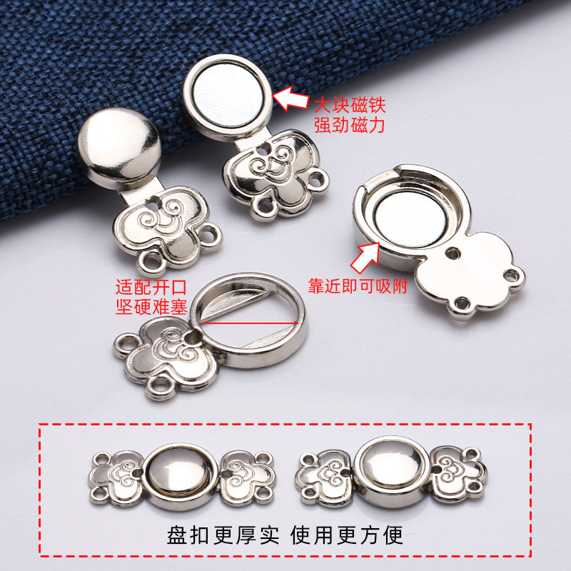 High quality inner size 15mm zinc alloy customized joint buckle for cheongsam-310
