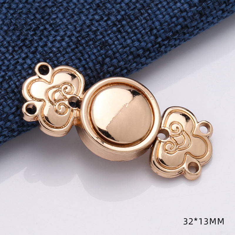 High quality inner size 15mm zinc alloy customized joint buckle for cheongsam-310
