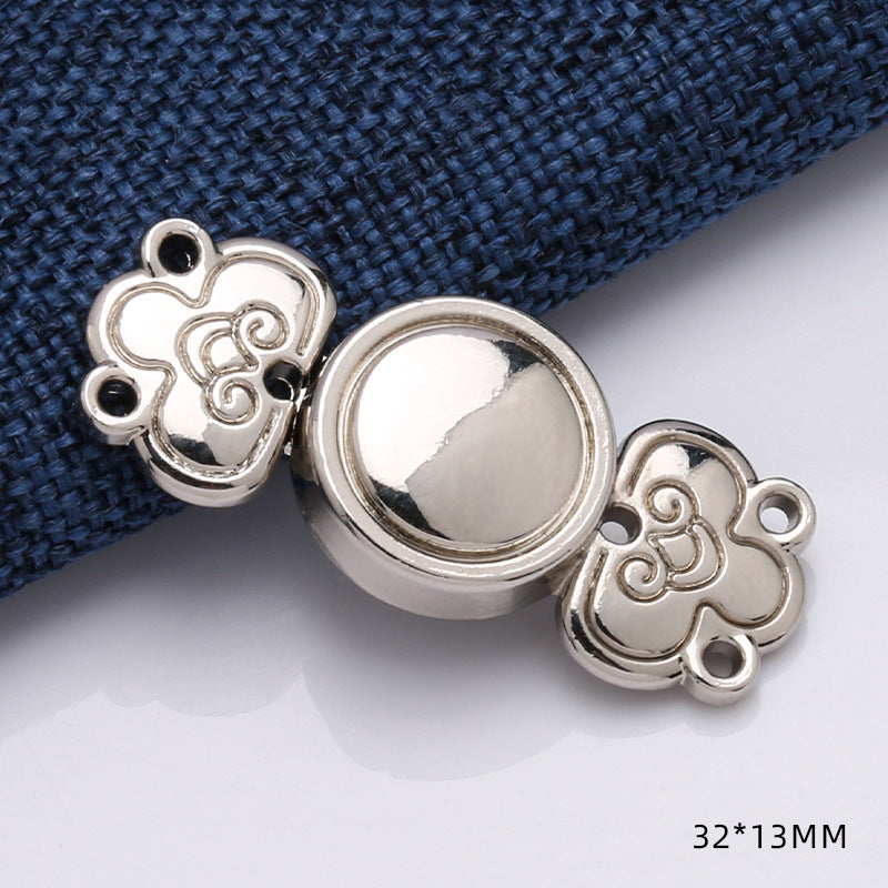 High quality inner size 15mm zinc alloy customized joint buckle for cheongsam-310