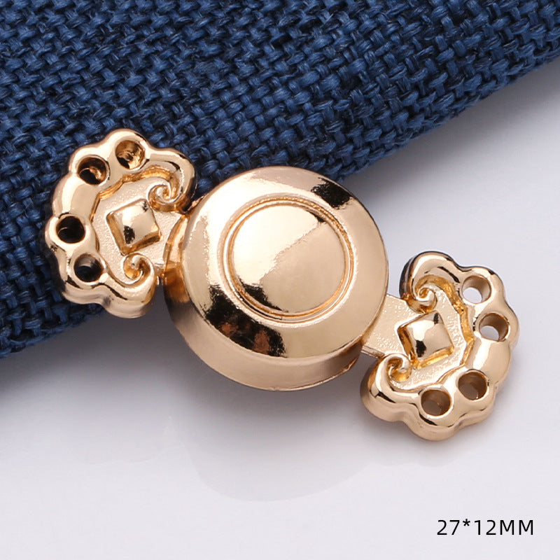 High quality inner size 15mm zinc alloy customized joint buckle for cheongsam-310