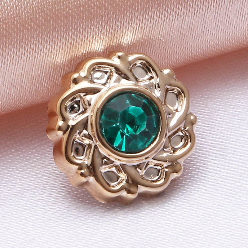 Colored electroplating small buttons round resin shirt buttons cardigan chiffon sweater fragrant style decorative plastic buttons-312