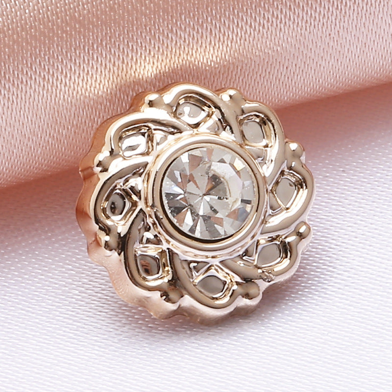 Colored electroplating small buttons round resin shirt buttons cardigan chiffon sweater fragrant style decorative plastic buttons-312