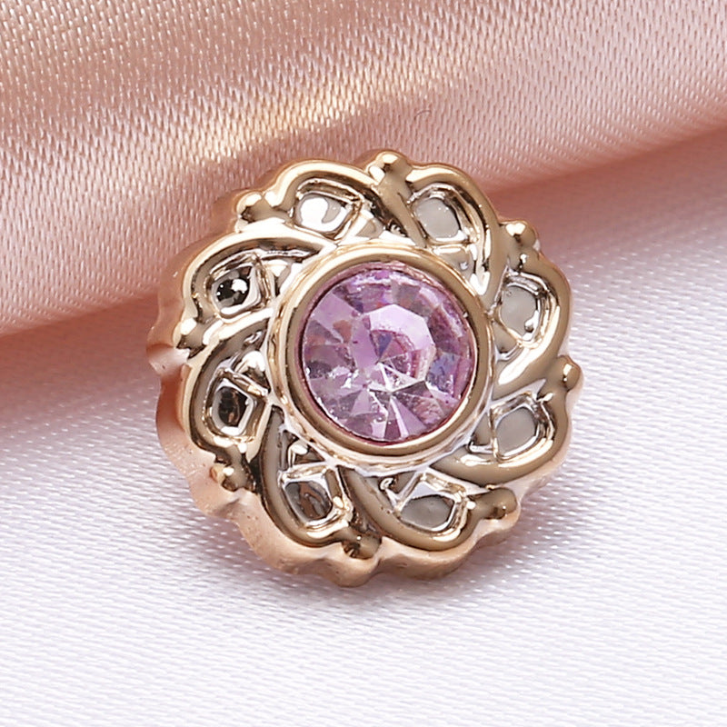Colored electroplating small buttons round resin shirt buttons cardigan chiffon sweater fragrant style decorative plastic buttons-312